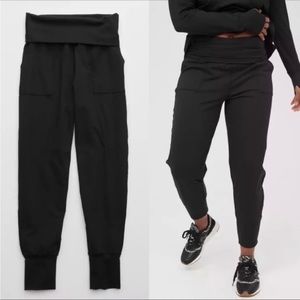Aerie Offline fold down waist joggers black size medium